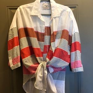 Anthropologie Oversized button down shirt XS S